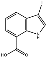 1H-Indole-7-carboxylic acid, 3-iodo- Struktur