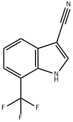 1H-Indole-3-carbonitrile, 7-(trifluoroMethyl)- Struktur