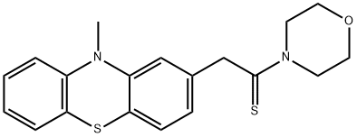 4-[(10-methylphenothiazin-2-yl)thioacetyl]morpholine Struktur