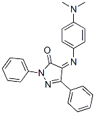 4-[[4-(Dimethylamino)phenyl]imino]-2,4-dihydro-2,5-diphenyl-3H-pyrazol-3-one Struktur