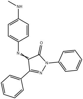 4-[[p-(Methylamino)phenyl]imino]-1,3-diphenyl-2-pyrazolin-5-one Struktur