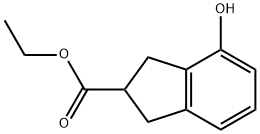 ethyl 4-hydroxy-2,3-dihydro-1H-indene-2-carboxylate Struktur