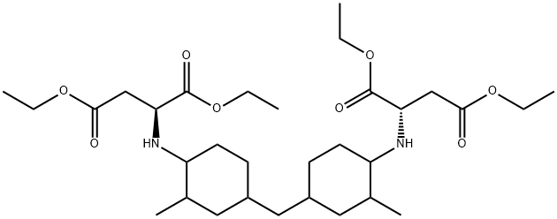 Aspartic acid, N,N-methylenebis(2-methyl-4,1-cyclohexanediyl)bis-, tetraethyl ester Struktur