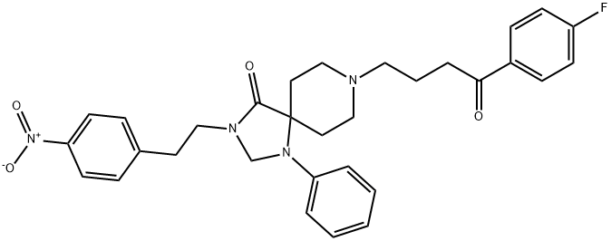 N-(p-Nitrophenethyl)spiperone Struktur