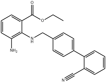 Ethyl-3-Amino-2-[(2'-Cyanoiphenyl-4-yl) Methyl]-Amino Benzoate Struktur