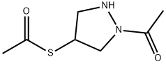 Ethanethioic  acid,  S-(1-acetyl-4-pyrazolidinyl)  ester Struktur