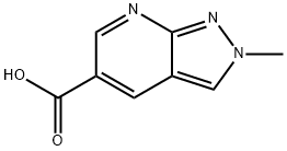 2-Methyl-2H-pyrazolo[3,4-b]-pyridine-5-carboxylic acid Struktur