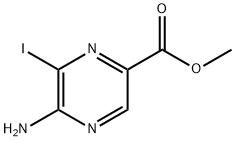 5-Amino-6-iodo-pyrazine-2-carboxylic acid methyl ester Struktur