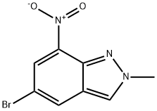 5-bromo-2-methyl-7-nitro-2H-indazole Struktur