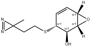 2-(3-azibutylthio)-5,6-epoxy-3-cyclohexen-1-ol Struktur