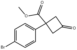 Methyl 1-(4-broMophenyl)-3-oxocyclobutanecarboxylate Struktur