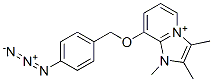 8-((4-azidophenyl)methoxy)-1,2,3-trimethylimidazo(1,2-a)pyridinium Struktur