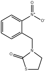 3-(2-nitrophenylmethyl)-2-thiazolidinone Struktur