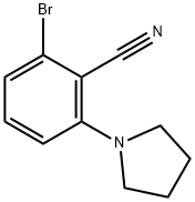 2-BroMo-6-pyrrolidinobenzonitrile Struktur