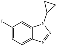 1-Cyclopropyl-6-fluoro-1,2,3-benzotriazole Struktur