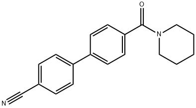 4-[4-(Piperidinocarbonyl)phenyl]benzonitrile Struktur