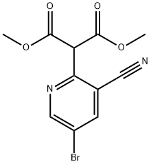 1,3-DiMethyl 2-(5-broMo-3-cyanopyridin-2-yl)propanedioate Struktur