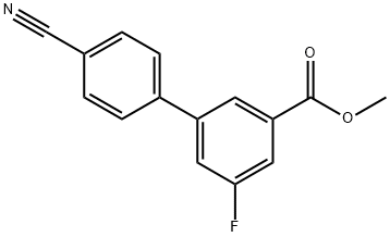 Methyl 3-(4-cyanophenyl)-5-fluorobenzoate Struktur