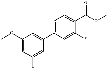 Methyl 2-fluoro-4-(3-fluoro-5-Methoxyphenyl)benzoate Struktur