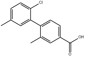 4-(2-Chloro-5-Methylphenyl)-3-Methylbenzoic acid Struktur