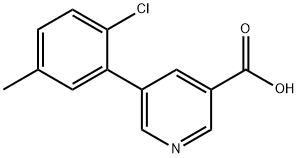 5-(2-Chloro-5-Methylphenyl)pyridine-3-carboxylic acid Struktur