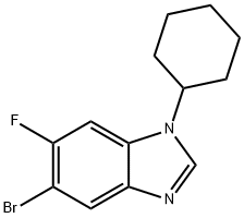 5-BroMo-1-cyclohexyl-6-fluorobenziMidazole Struktur