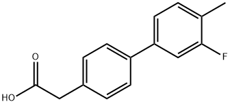 [4-(3-Fluoro-4-Methylphenyl)phenyl]acetic acid Struktur