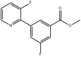 Methyl 3-fluoro-5-(3-fluoropyridin-2-yl)benzoate Struktur