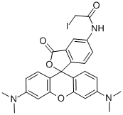 6-IODOACETAMIDOTETRAMETHYLRHODAMINE Struktur