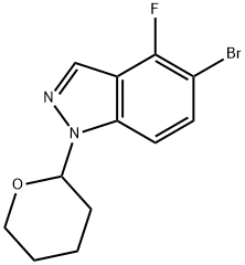 5-Bromo-4-fluoro-1-(tetrahydro-2H-pyran-2-yl)-1H-indazole Struktur