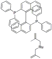 [(R)-2,2'-BIS(DIPHENYLPHOSPHINO)-1,1'-BINAPHTHYL]BIS(2-METHYLALLYL)RUTHENIUM(II) Struktur