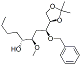 1,3-Dioxolane-4-butanol, .alpha.-butyl-.beta.-methoxy-2,2-dimethyl-.delta.-(phenylmethoxy)-, 4R-4R*(.alpha.R*,.beta.R*,.delta.S*)- Struktur