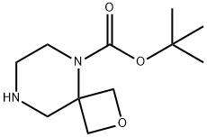 tert-Butyl 2-oxa-5,8-diazaspiro[3.5]nonane-5-carboxylate Struktur