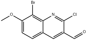 8-BROMO-2-CHLORO-7-METHOXYQUINOLINE-3-CARBOXALDEHYDE Struktur