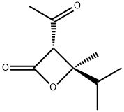 2-Oxetanone, 3-acetyl-4-methyl-4-(1-methylethyl)-, trans- (9CI) Struktur