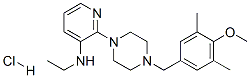 1-(4-methoxy-3,5-dimethylbenzyl)-4-(3-(ethylamino)-2-pyridyl)piperazine hydrochloride Struktur