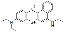 5- ethylamino-9-diethylaminobenzo(a)phenoselenazinium Struktur