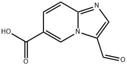 IMidazo[1,2-a]pyridine-6-carboxylic acid, 3-forMyl- Struktur