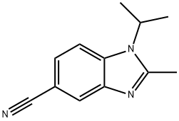 1-Isopropyl-2-Methyl-1,3-benzodiazole-5-carbonitrile Struktur