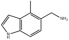 1H-Indole-5-MethanaMine, 4-Methyl- Struktur