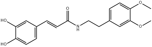 (E)-3-(3,4-Dihydroxyphenyl)-N-(3,4-dimethoxyphenethyl)propenamide Struktur