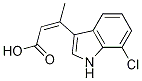 2-Butenoic acid, 3-(7-chloro-1H-indol-3-yl)- Struktur