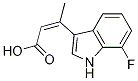 2-Butenoic acid, 3-(7-fluoro-1H-indol-3-yl)- Struktur