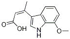 2-Butenoic acid, 3-(7-Methoxy-1H-indol-3-yl)- Struktur