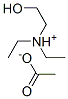 diethyl(2-hydroxyethyl)ammonium acetate Struktur