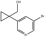 (1-(5-broMopyridin-3-yl)cyclopropyl)Methanol Struktur