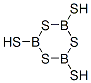 2,4,6-tris-sulfanyl-1,3,5,2,4,6-trithiatriborinane Struktur