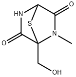 7-Thia-2,5-diazabicyclo[2.2.1]heptane-3,6-dione,1-(hydroxymethyl)-2-methyl-(9CI) Struktur