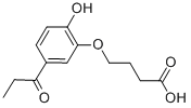 Butanoic acid, 4-(2-hydroxy-5-(1-oxopropyl)phenoxy)- Struktur