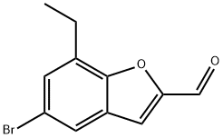 5-Bromo-7-ethyl-2-formyl-benzofuran Struktur